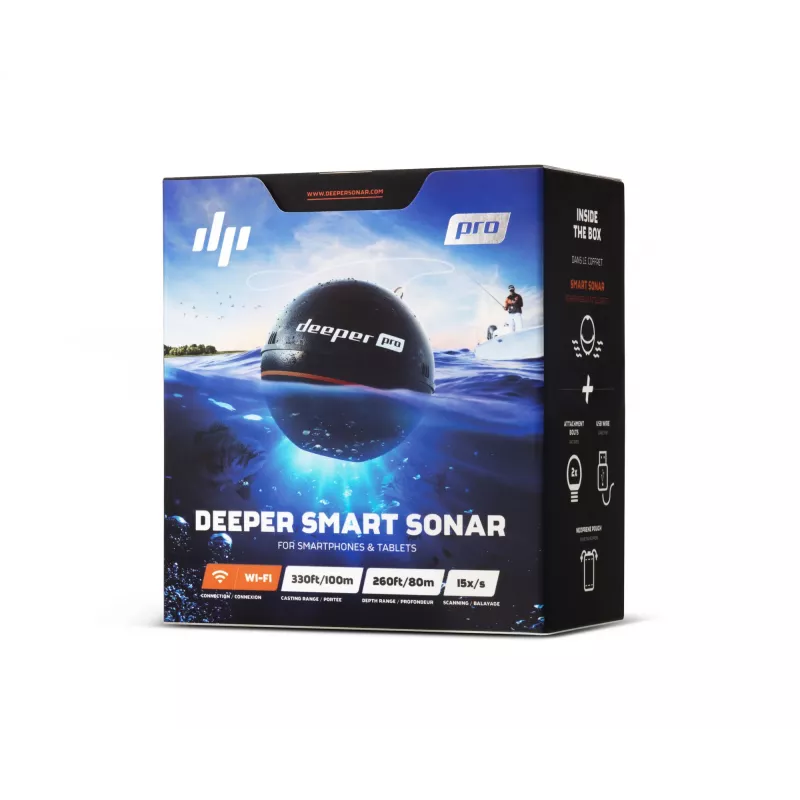 Detetor de peixes Deeper Smart Sonar Pro 80 m FLDP-11