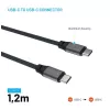 Cabo magnético trançado USB-C para USB-C FIXED FIXDBM-CC12-GR, USB 2.0, 1,2 m, cinzento