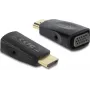 Adaptador DELOCK HDMI para VGA com áudio de 3,5 mm e cabo de alimentação USB — modelo 61082