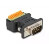 Adaptador DeLOCK D-Sub 9 macho para barra de terminais com botão de pressão