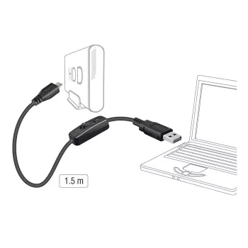 Cabo USB DeLOCK 84803 USB 2.0 1,5 m USB A Micro-USB B preto
