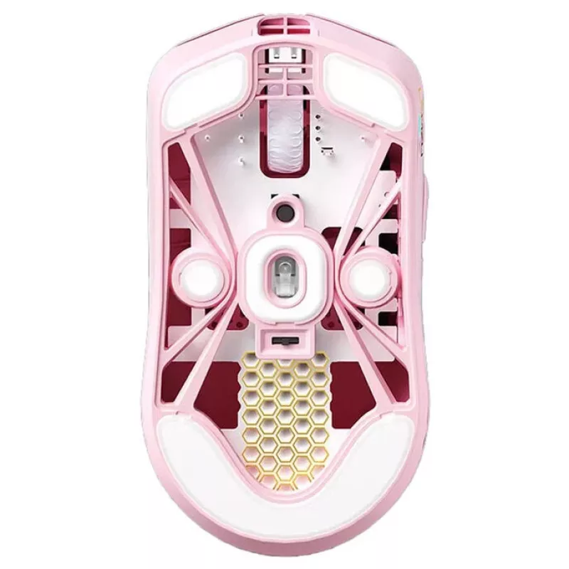 Rato Lamzu MAYA X 8K rato gaming sem fios rosa claro USB