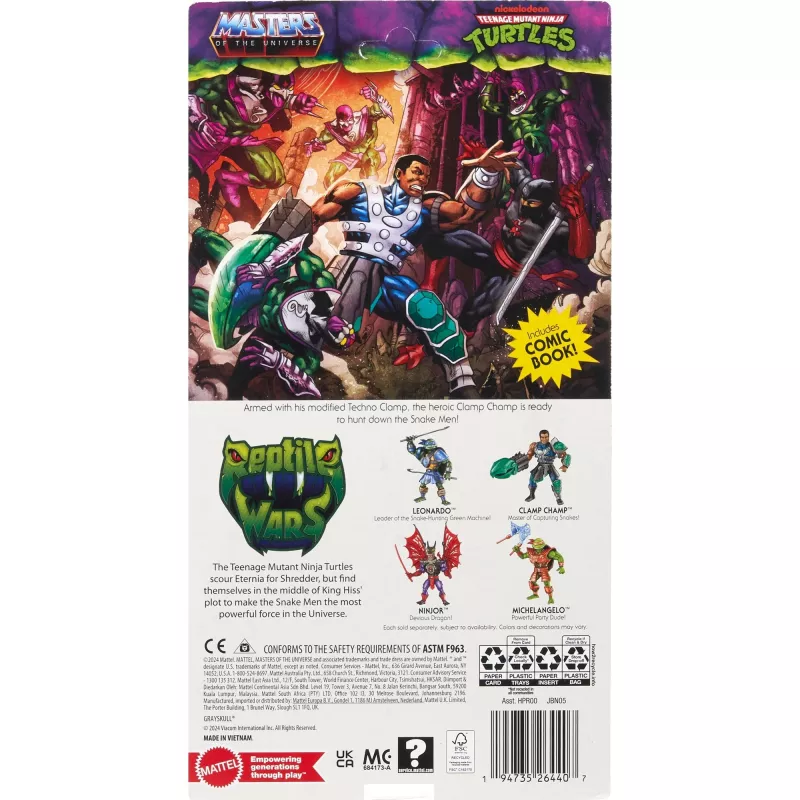 Figura de ação MATTEL MotU Origins Clamp Champ JBN05 – peça de coleção, figura individual