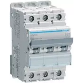 Disjuntor Hager NCN320 — 3-polos, Type-C, 20 A, 10 kA, 3-TE