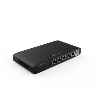 Router Wi-Fi RUIJIE RG-EG105G-V3 Dual Band Wi‑Fi 5, 2 núcleos, 128 MB RAM, 32 MB Flash, 4 portas LAN + 2 WAN Gigabit, preto