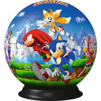Bola de puzzle 3D Ravensburger Sonic the Hedgehog, 72 peças, modelo 11592