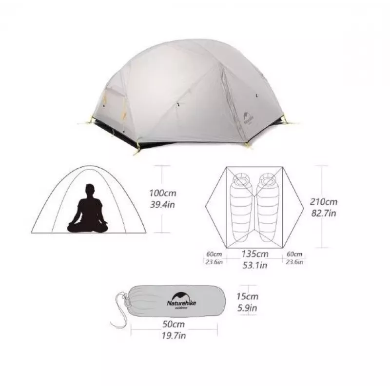 Tenda Naturehike MONGAR 2 M VERDE FLORESTA