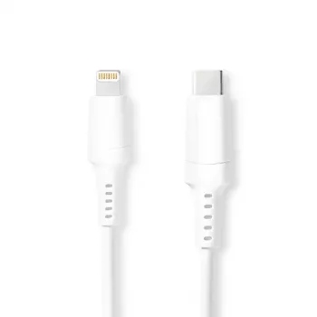 Nedis cabo USB-C para Lightning de 2 m para iPad, iPhone, iPod, Branco
