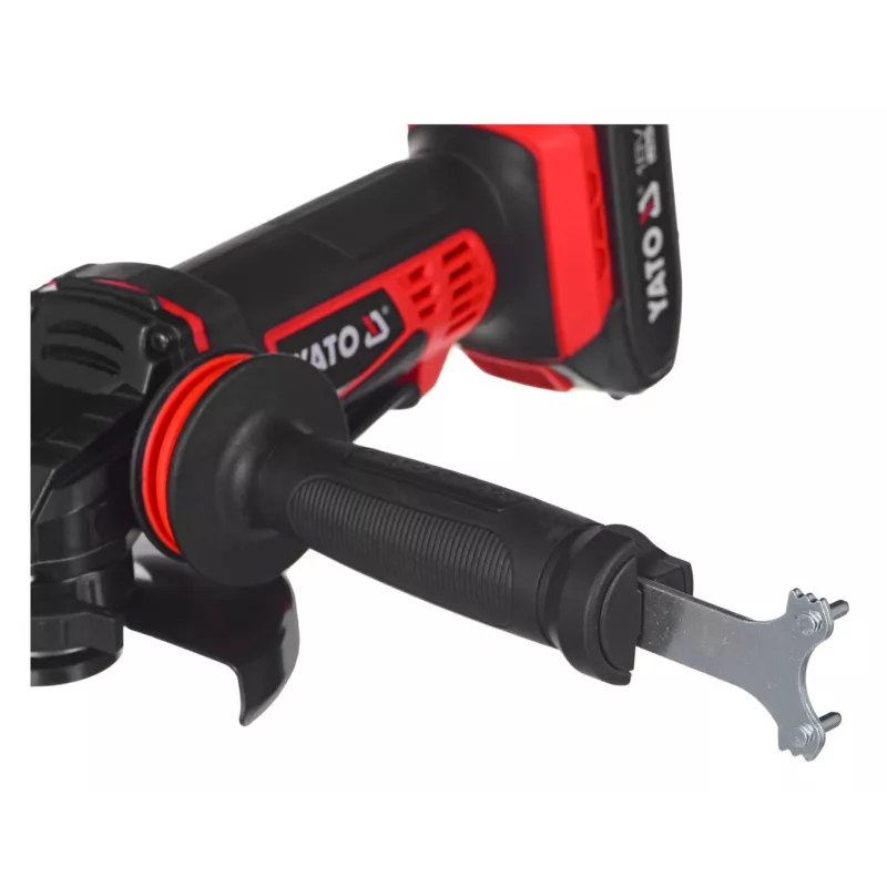 Rebarbadora YATO YT-82826, 18V Li-Ion 2Ah, disco de 125 mm, 10.000 rpm, rosca M14, proteção ajustável sem ferramentas