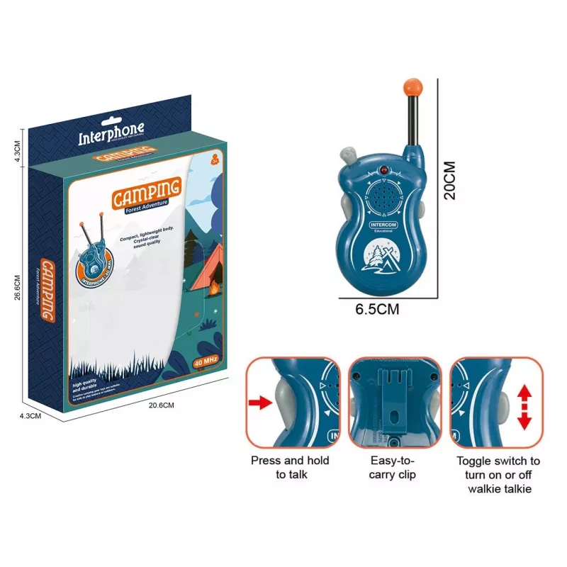 Conjunto de walkie-talkies de 2 vias Madej 011776 — 16 canais, rádios de comunicação para crianças