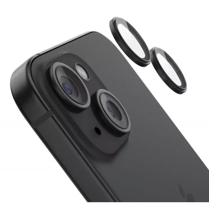Película protetora de vidro temperado para câmara, Belkin OVA179HQBK, para iPhone 15 e iPhone 15 Plus – pack de 2