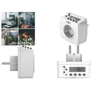 Ansmann 1260-0011 temporizador digital programa diário, programa semanal 3680 W função aleatória, mudança de hora de verão/inverno (1260-0011)