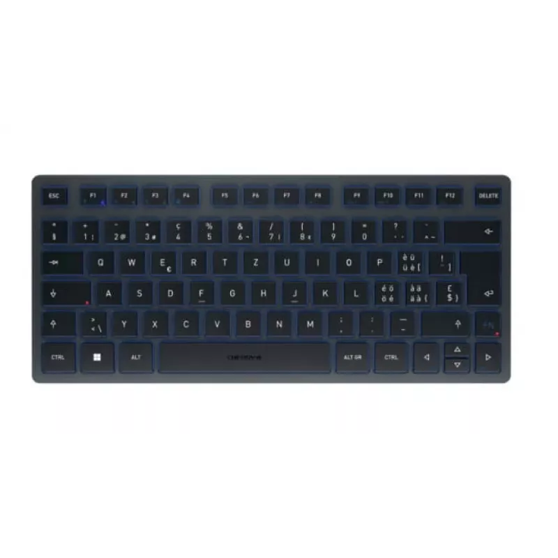 Teclado Bluetooth CHERRY KW 7100 MINI BT QWERTZ Suíço Azul Wireless