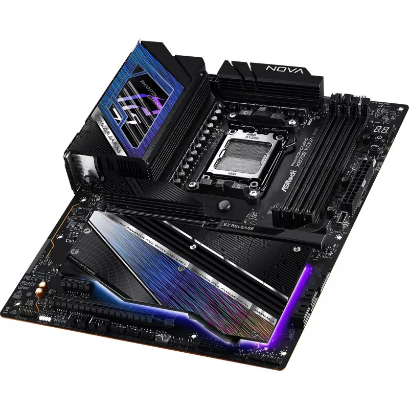 Placa-mãe ASRock X870 NOVA WIFI — AMD X870, socket AM5, ATX, 4× DIMM DDR5, 256 GB, Wi‑Fi 7, 2,5 GbE