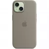 Capa de silicone com MagSafe para iPhone 15 – Clay