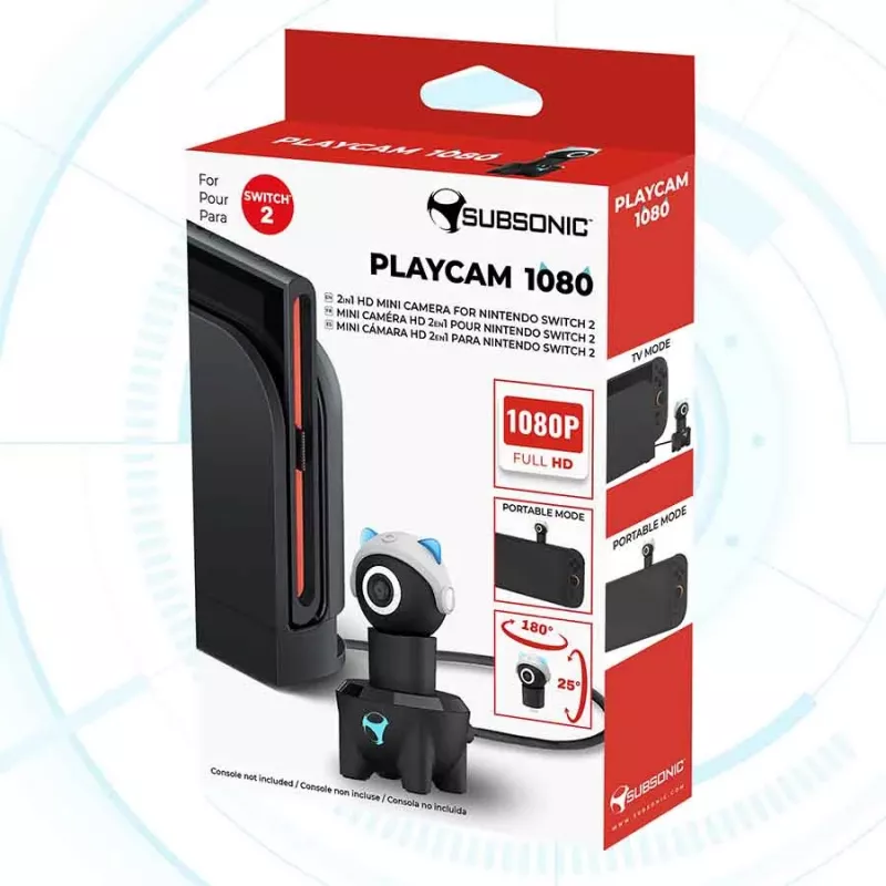 Câmara mini HD 2 em 1 Subsonic Playcam 1080 para Nintendo Switch 2 azul-claro