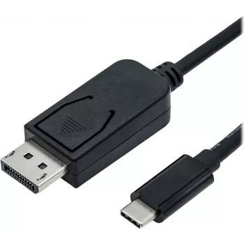 ROLINE - Cabo adaptador - USB-C de 24 pinos (M) para DisplayPort (M) - USB 3.1 / DisplayPort 1.2 - 2 m - bidirecional, suporta 4K 60 Hz (3840 x 2160) - preto (11.04.5958)