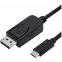 ROLINE - Cabo adaptador - USB-C de 24 pinos (M) para DisplayPort (M) - USB 3.1 / DisplayPort 1.2 - 2 m - bidirecional, suporta 4K 60 Hz (3840 x 2160) - preto (11.04.5958)