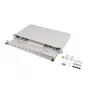 Patch panel Lanberg FOP1-12SS-LDS cinzento ABS aço 19 polegadas