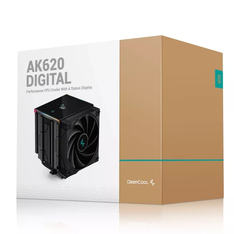 Arrefecedor de processador a ar DeepCool AK620 DIGITAL 12 cm preto 1 unid.