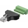 Adaptador de interface/género de cabo Goobay 76736 bloco de terminais 8 pinos RJ-45 preto (76736)