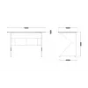 Mesa gaming huzaro Hero 1.6 branca — tampo reto MDF/carbono 1200×600 mm, estrutura metálica, 750 mm de altura