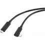 Cabo de fibra ótica USB-C® para Display Renkforce USB 3.2 Gen2 ficha USB-C® angular de um lado 10,00 m preto RF-5625884 (RF-5625884)