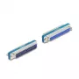 Filtro de supressão RF/EMI DELOCK D-Sub 37 pinos conector macho para conector fêmea dourado