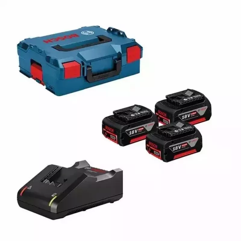 Aparafusadora BOSCH A BATERIA 18V 5,0Ah x3 +CARREGADOR GAL 18V-40 +LB 0615990L3T OEM