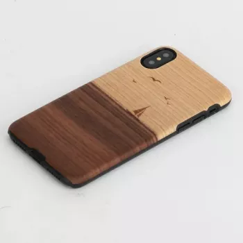 Capa para smartphone man and wood para iPhone X/XS – modelo mare, preto