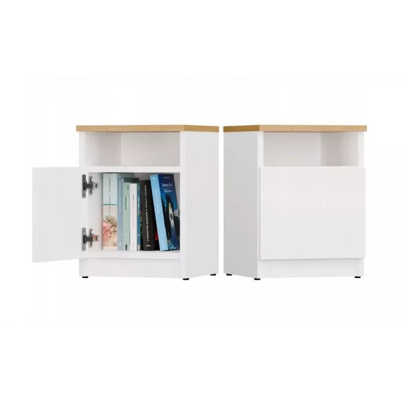 Mesa de cabeceira GALAX 30/1D branco/ARTISAN