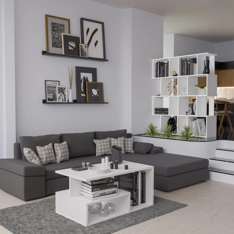 Estante FIESTA 4P 59,5x30x140 cm, branco