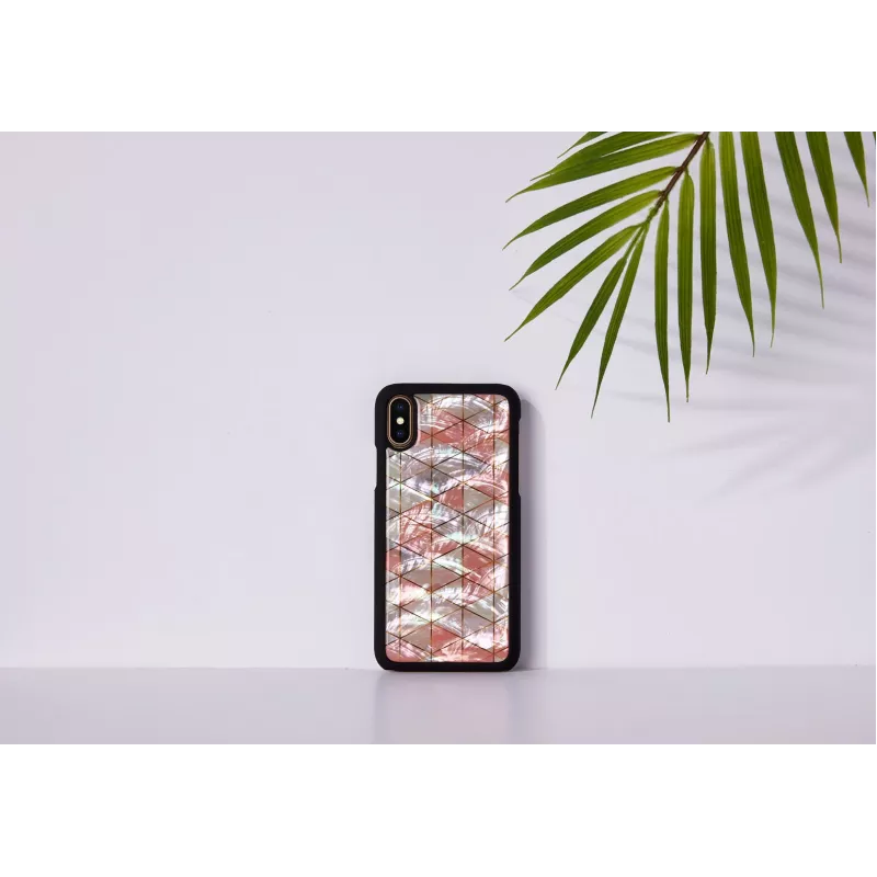 Capa de proteção iKins para iPhone XS / iPhone X, padrão losango, preto