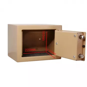 Caixa de chaves Extralink S-404 home office dourado — cofre de chaves para parede, caixa de chaves compacta