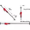 Bessey STE370 Escora de teto e montagem, prateado/vermelho, 2070-3700 mm, com manípulo de bomba