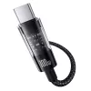 Cabo USB-A para USB-C Baseus Gem 1m 100W carregamento rápido, revestimento de nylon, preto