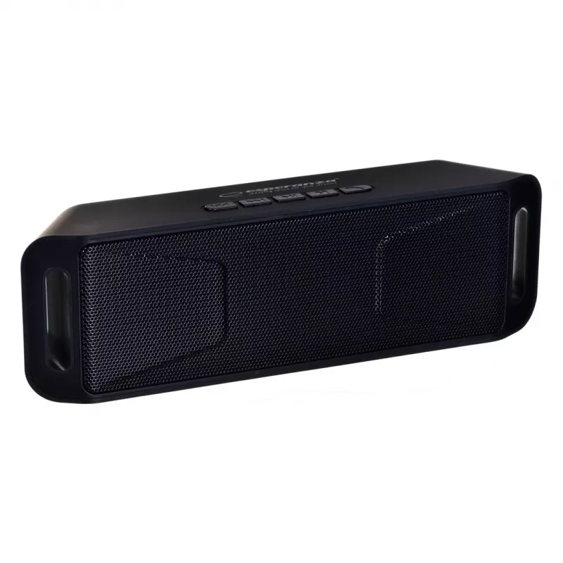 Altifalante portátil estéreo ESPERANZA FOLK preto — 6 W RMS, Bluetooth, MicroSD, bateria LiPo