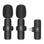 Microfone sem fios Lavalier Puluz PU3150B Lightning Type.