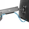 Suporte para monitor gaming NanoRS 17-32 com iluminação LED RGB suporte de mesa altura ajustável giratório inclinável máx. 9 kg VESA 75x75 / 100x100