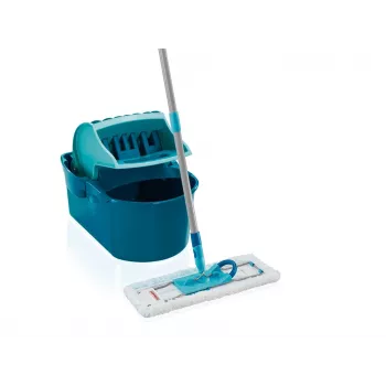 Mopa Leifheit 55092 microfibra 8000 ml seco e húmido microfibra azul, cinzento