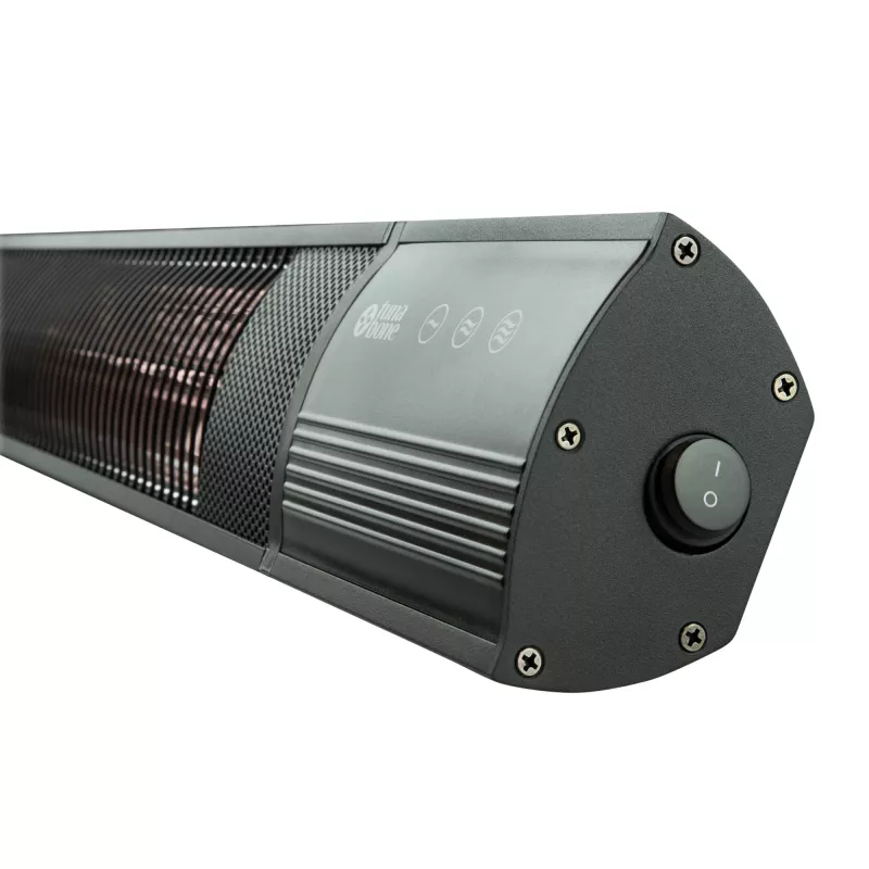 TunaBone | Aquecedor elétrico de infravermelhos de parede para terraço | TB2580W-01 | Aquecedor de terraço | 2500 W | Número de níveis de potência 3 | Adequado para espaços até 25 m² | Preto | IP55