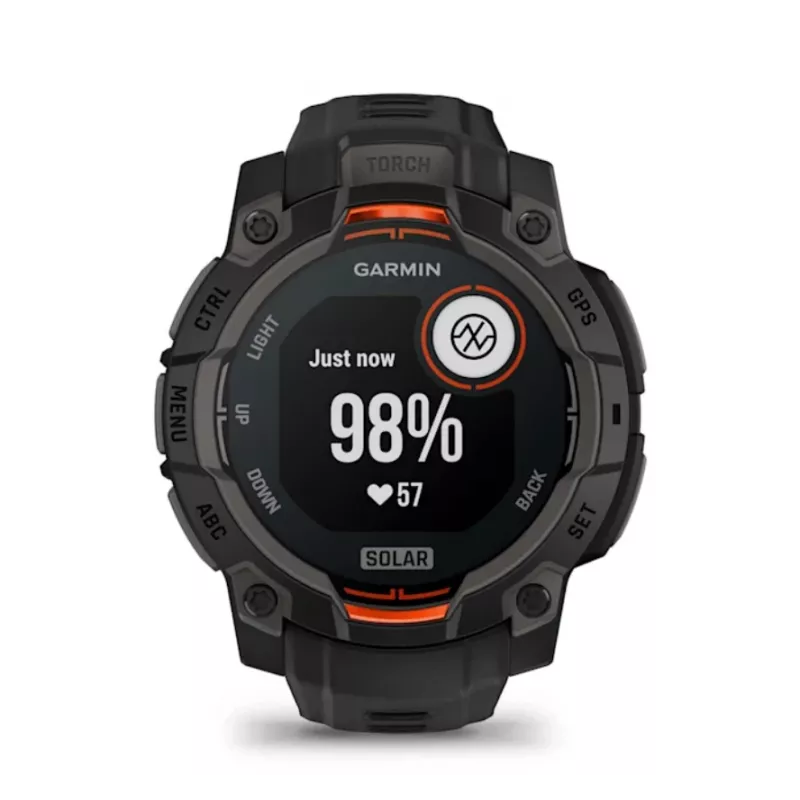 Garmin Instinct® 3 – 45 mm, relógio solar preto