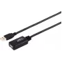 Cabo USB S/CONN 13-26075 USB 2.0 10 m USB-A preto