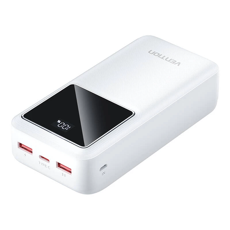 Powerbank Vention FHMW0 30000 mAh, 22,5 W, branco