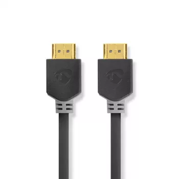 Cabo HDMI Nedis Premium High Speed 2 m com Ethernet, 4K, 3D suporta: 1080p e superior, 3D, 4K e Deep Color contactos: dourados cabo