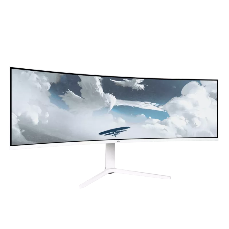 Monitor curvo Arozzi Nova 49 polegadas (124,5 cm) Dual QHD 5120×1440 LED VA, 32:9, 4 ms, hub USB, altifalantes, branco