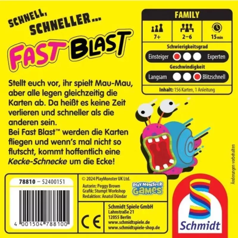 Fast Blast, jogo de cartas