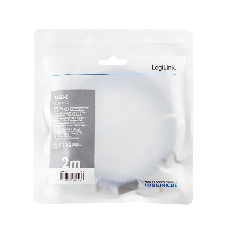 Cabo USB 3.2 Gen1 para conector fêmea USB-C, PD, 2 m