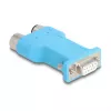 DELOCK D-Sub 9 fêmea para 2× M12 5 pinos codificação A splitter CAN-Bus 180° azul