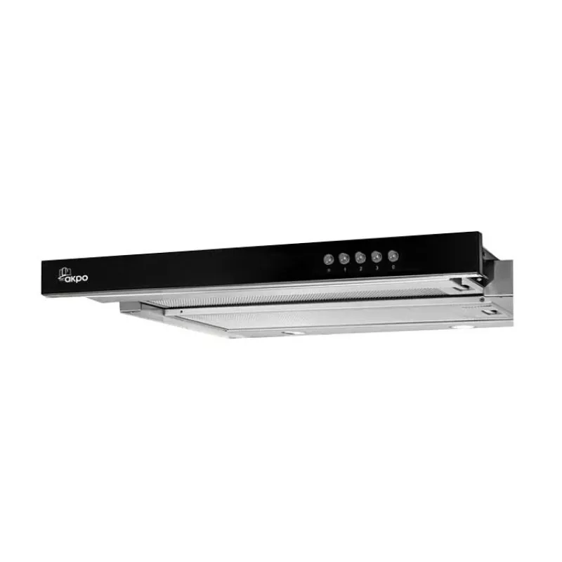 Exaustor de encastre Akpo WK-7 Light Glass 50 em aço inoxidável, preto